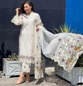 ชุดเดรสสัลวาร์ คามีซ ผ้าไหมลอน ดีไซน์เนอร์ แบรนด์ WS INTERNATIONAL สำหรับผู้หญิง สไตล์ปากีสถาน อินเดีย ทรงตรง  ชุดส่าหรีแบบดั้งเดิม รุ่นใหม่สำหรับเทศกาลอีด - Product Image 4