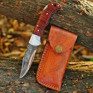 Couteau de poche pliant multifonctionnel en acier Damas fait main, le plus vendu, avec manche en résine de qualité industrielle OEM - Product Image 2