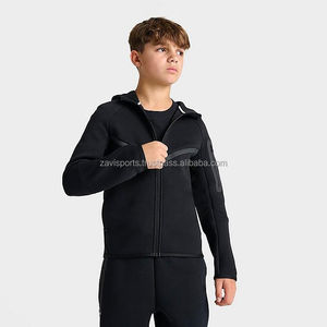Sudaderas con Cremallera para Niños al por Mayor, Sudaderas Personalizadas Holgadas de Alta Calidad para Niños, Sudaderas Raglan con Cremallera para Niños - Product Image 2