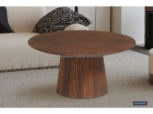 Juego de Mesas de Centro Modernas de Madera Maciza, Mesa Redonda de Madera para Sala de Estar, Juego de Mesas de Centro Minimalistas de Madera Redonda - Product Image 2