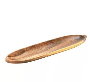 Plateau de service rectangulaire moderne en bois Bold Blossom, finition émail coloré, écologique, qualité supérieure pour la maison et l'hôtellerie - Product Image 1
