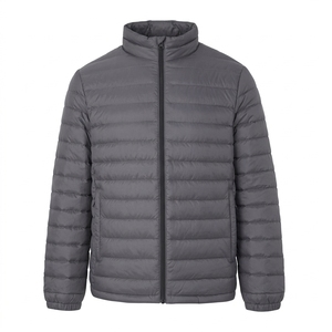 Custom Mens Puffer Jacket With Pockets Winter Warm Padded Coat Windproof Streetwear Wholesale OEM Manufacturer - Product Image 1