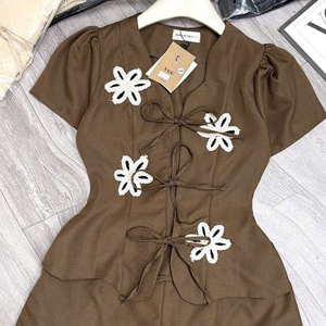 Conjunto de Ropa de Dos Piezas para Mujer, Verano, Casual, Algodón Ecológico, Corte Ajustado, Cómodo, Lavable, Empaque Personalizado, Vietnam - Product Image 3
