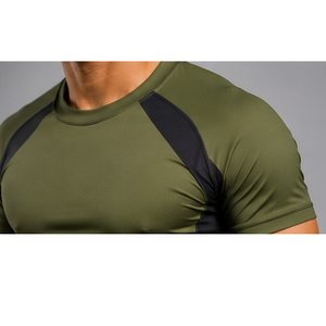 ชุด RashGuard MMA แขนยาวและกางเกงขาสั้น คอกลม เอวกลาง โลโก้สั่งทำด้านหน้า แห้งเร็ว ชุดโยคะ 2 ชิ้น - Product Image 4