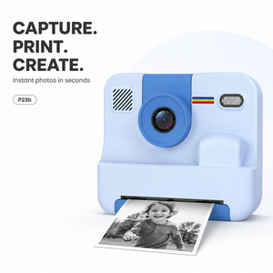 Appareil photo instantané pour enfants en gros, mini imprimante photo thermique, jeux, enregistrement vidéo, 203 dpi, batterie 1200 mAh, écran 2,4 pouces, carte SD - Product Image 2