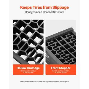 Rampes de service automobile portables à profil bas, 2 pièces, capacité de 20 000 lb (GVW), hauteur de levage de 2,56 m, support de véhicule à châssis bas robuste - Product Image 4