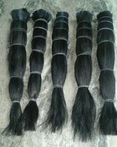 Mechones de Pelo de Cola de Búfalo Hechos a Mano, Color Negro Natural, Material Rústico para Decoración del Hogar y Manualidades - Product Image 5