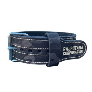 Workout Power Weightlifting Camo Prong Belt Waist Support <b>Trainer</b> Leather Double Prong Belts Unisex 10MM Professional Buckle - Product Image 6