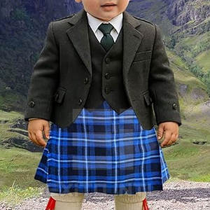 Kilt Híbrido para Niños, Estilo Escocés Informal con Bolsillos, Kilt de Tartán Informal para Niños, Personalizado - Product Image 3