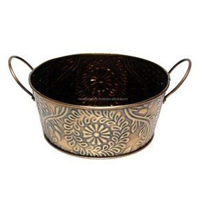 Nouveau design de plateau en métal avec pots, jardinières et pots en métal personnalisés en fer galvanisé pour la décoration intérieure et extérieure - Product Image 2