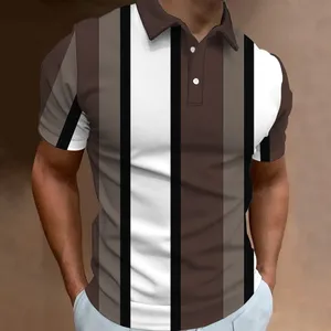Polo de Manga Corta para Hombre, Diseño Personalizado, Casual, Tallas Grandes, Algodón Transpirable, Antiencogimiento, Diferentes Estilos de Forro - Product Image 3