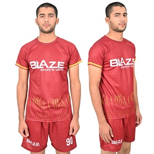 Ensemble de maillots de football unisexes personnalisés nouvelle saison maillot de football 100% polyester à séchage rapide avec logo personnalisé et noms/numéros - Product Image 2