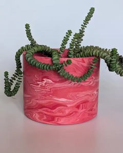 Vase de table en résine écologique - Vase de table en résine pour mariage, anniversaire et célébrations, décoration artisanale pour salon et chambre - Product Image 2