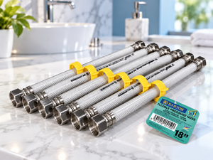 KARYON 9mm Reinforced Flexible PVC Hose 218PSI Polyester Braided Water Supply <b>Line</b> for Bathroom Toilet Plumbing Connector OEM - Product Image 1