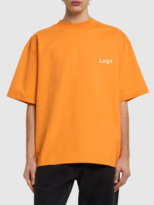 T-shirt unisexe de luxe 100 % coton épais, haute qualité avec impression de logo personnalisé, coupe ample, motif uni, design oversize pour homme - Product Image 3