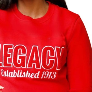 Sudadera Delta Legacy Chenille con cuello redondo, forro polar premium, ropa de hermandad griega DST, establecida en 1913, ropa informal - Product Image 6