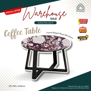 [Promotion entrepôt] Table basse de luxe en pierre frittée Calacatta Viola, style italien, directement de l'usine, pour salon - Product Image 1