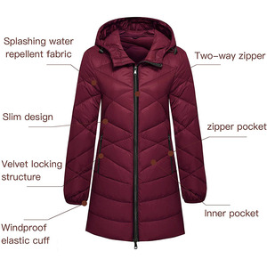 High Quality Long Length Women's Winter Quilted Puffer <b>Jacket</b> Breathable WHOLESALE PRICE - Product Image 2