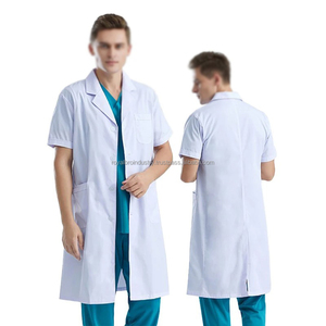 Logo personnalisé imprimé 34 manches blouse de laboratoire pour femmes personnalisé uniforme du personnel hospitalier tissé manteau de médecin uniformes hospitaliers - Product Image 1