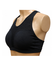 Soutien-gorge de sport respirant en maille pour femme avec coussinets amovibles, maintien élevé, idéal pour la gym et la course, haut court confortable avec bonnets - Product Image 2