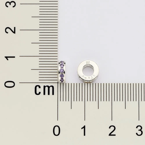 Pulsera de Cadena Chapada en Plata de Ley 925 para Mujer con Engaste de Diamantes Redondos, Joyería de Estilo Clásico para Regalo - Product Image 2