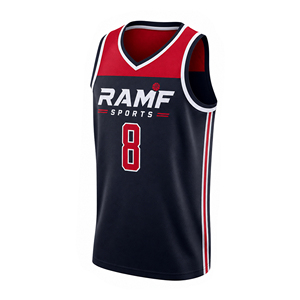 Personnalisation Maillot de basket-ball personnalisé à bas prix, style équipe américaine rouge, blanc, noir, nom et numéro personnalisés, cousu/pressé à chaud - Product Image 1