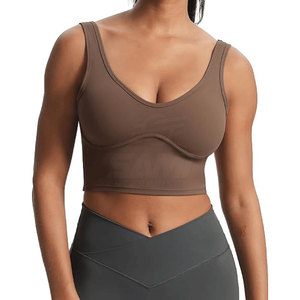 Soutien-gorge de sport respirant de haute qualité pour femme avec bretelles réglables et logo frontal – Personnalisable, maintien élevé pour l'entraînement - Product Image 1