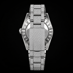 Reloj de Lujo para Hombre, Estilo Hip Hop, con Incrustaciones Completas de Diamantes Grandes de Moissanita VVS, Indicador de Fecha Analógico, Movimiento Citizen, Diseño Clásico y Elegante - Product Image 2