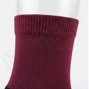 Athletic <b>Socks</b> Ankle Length Burgundy Black Toe Breathable Polyester Spandex <b>Running</b> Sports <b>Socks</b> for Adults Summer Use - Product Image 4