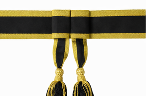 Ceinture de taille or et noir de qualité supérieure pour robe de cérémonie, style élégant et classique, tissu de haute qualité pour événements - Product Image 5