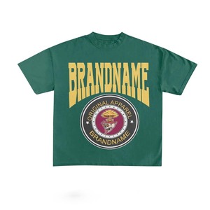 เสื้อยืดผู้ชายผ้าฝ้าย 100% ทรงหลวม พิมพ์ลาย เสื้อยืดโอเวอร์ไซส์ผู้ชาย 240 GSM ผ้าฝ้ายพรีเมียม สีดำ พิมพ์ลายพัฟ รับสกรีนโลโก้ - Product Image 6