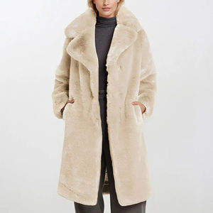 Chaquetas de Mujer de Alta Calidad, Última Moda, Abrigo Largo de Piel de Oveja con Cuello de Piel de Zorro, Ropa Exterior de Cuero para Invierno - Product Image 1