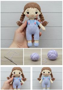 Adorable Muñeco de Peluche Amigurumi Hecho a Mano, Relleno de Algodón, con Hilo de Poliéster, para Todas las Edades - Product Image 2