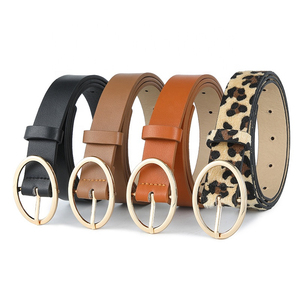 Nouvelle ceinture décontractée en cuir de vachette véritable noir et marron avec boucle métallique à verrouillage automatique en cuivre, style simple pour homme - Product Image 4