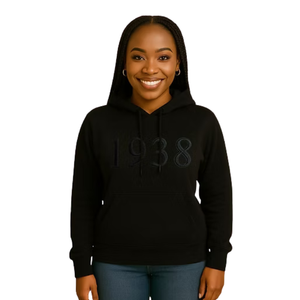 Sudadera con Capucha Negra para Mujer, Bordado 3D, Estilo Casual, Manga Larga, Cómoda para el Día a Día - Product Image 1
