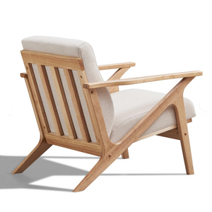 Fauteuil de relaxation d'extérieur en teck massif de qualité supérieure, écologique, durable, moderne, scandinave, vente en gros, Niwara, fauteuil lounge à assise profonde - Product Image 3