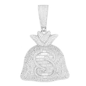 Pendentif Breloque Or Zircon Rond Taille Brillant Certifié IGI Style Hip-Hop Bijoux Unisexe Multi-Placage Fantaisie Léger Taille Personnalisée - Product Image 1