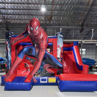 Château gonflable Spiderman THUY LINH avec toboggan, en PVC écologique, pour intérieur, usage commercial, parc de trampolines, installation facile