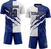 Özel Baskılı Futbol Forması Seti Siyah Kırmızı Baskılı Bisiklet Yaka Kısa Kollu Nefes Alabilen Polyester Yetişkin Unisex Takım Forması
