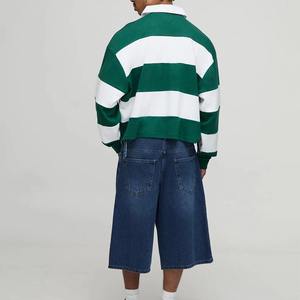 Polo de rugby à manches longues pour homme de haute qualité, rayures cousues, logo brodé personnalisé, polo de rugby à manches longues - Product Image 4