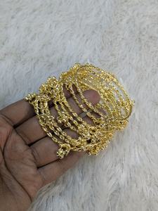 Conjunto de Joyería Tradicional India Kundan Chapada en Oro para Mujer, Collar de Cobre, Accesorios de Aleación para Mujeres y Niñas - Product Image 2