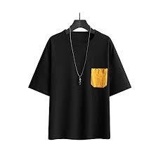 Camiseta Extra Grande Personalizada para Hombre |   Camiseta de algodón grueso de 250-280 GSM |   Top estilo streetwear con bolsillo en contraste - Product Image 2