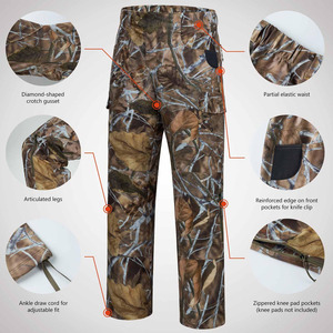 Pantalon de chasse camouflage pour homme, imperméable, softshell, pour l'automne, vêtements de plein air - Product Image 4