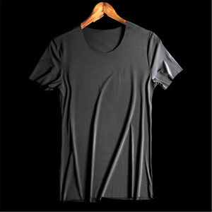 Camiseta Casual de Manga Corta para Hombre, Color Sólido, 100% Algodón, Transpirable, Corte Regular - Product Image 4