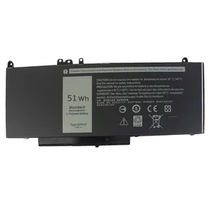 7.4V 51Wh bateria de lítio do portátil recarregável com etiqueta azul substituição para Dell Latitude E5550 Notebook bateria G5M10