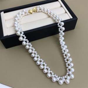 Retro High-End <b>Freshwater</b> <b>Pearl</b> <b>Necklace</b> Versatile and Fashionable with Strong Natural Light Luxury Collarbone Chain - Product Image 3