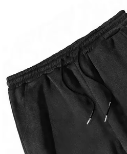 Pantalon large noir pour homme avec imprimé croix blanche, style streetwear hip-hop, décontracté et ample, pour le jogging, mode gothique - Product Image 5
