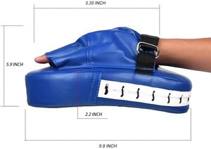 Low Price Blue Curved Boxing Focus Pads Punching Mitts Adjustable Hook and Loop Target <b>Trainers</b> for Kick Boxing MMA Training - Product Image 5