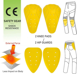 Jeans de moto pour homme avec poches pour protections CE, bleu foncé, respirant, denim délavé, pour la conduite, l'aventure et le tourisme - Product Image 4