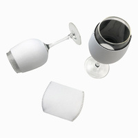Blanc néoprène rouge vin tasse verre housse de protection isolation froide cassé preuve gobelet protecteur manchon